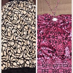 Halter top and side tie shirt